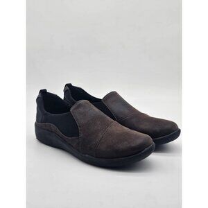 Clarks Women's Shoes Size 8 M Brown Cloudsteppers Slip On Comfort Loafer 23535